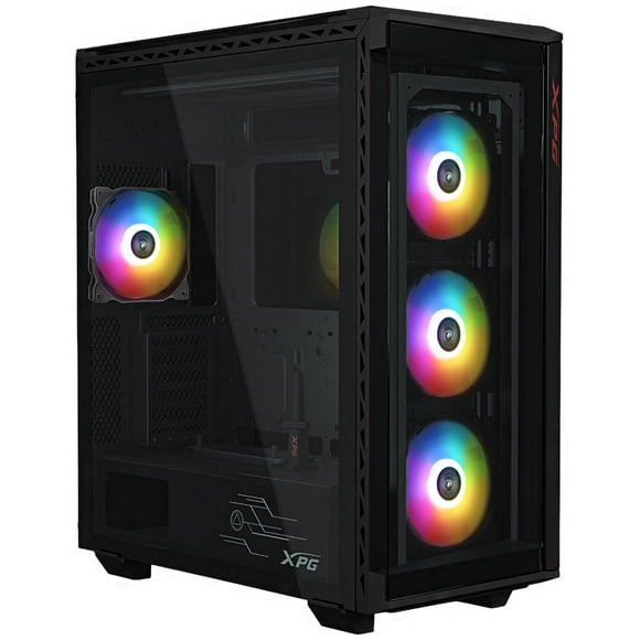 Gabinete Gamer XPG BATTLECRUISER II ST E-ATX 4 Fan ARGB Cristal Templado Negro