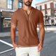 thumbnail image 1 of pstuiky camisetas para hombre, Camisa informal de verano para hombre, de manga corta, color liso, con cuello en V y bolsillo ropa de hombre m, 1 of 7