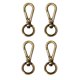 thumbnail image 1 of Paquete de 4 ganchos de mosquetón con ojales giratorios, clips, ganchos de hardware para bolsos, Bronce, 1 of 9