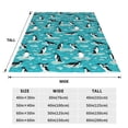 thumbnail image 3 of Fuzoiu Penguins On The Ice In The Sea Print Ultra-Soft Micro Fleece Blanket,All Seasons Flannel Throw, Lightweight Blanket for Bed, Sofa, Couch, Movie Night, Camping, and Travel-60"x50", 3 of 7