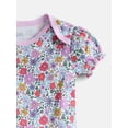 thumbnail image 2 of Wonder Nation Baby Girls' Graphic Cotton Bodysuit with Short Puff Sleeves, Sizes 0M-24M, 2 of 3