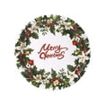 thumbnail image 2 of PATLOLLAV 30 Pcs Christmas Wreath Round Plates,7Inch Disposable Heavy Duty Christmas Green Santa Paper Plates for Winter Holiday Xmas Party Cookies Dinners Supplies, 2 of 5