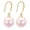 Light Pink, variant on 12mm Elegant Pearl Drop Earring with Gold - Tone Hook, Timeless Fashion Jewelry for Women