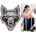 thumbnail image 3 of Patch 6pcs lindo lobo Cachorro Patch Patch Head Wolf Head Iron En Apliques Tiradora de Bricolaje Cabeza de Tela StickerGray Head Wolf, 3 of 7