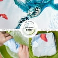 thumbnail image 6 of Teal Sea Turtle Shower Curtains for Bathroom Cool Fun Ocean Nautical Shower Curtain Beach Coastal Bathroom Decor Polyester Fabric-72" x 72", 6 of 6