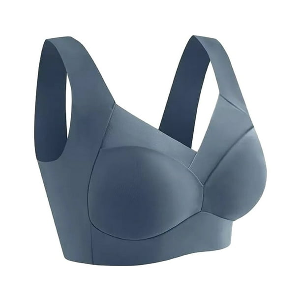 ZheElen Posture Correcting Bra Improve Posture With Wireless Push-Up  Comfortable Everyday Bras For Women royal blue 3XL
