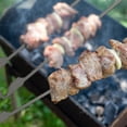 thumbnail image 1 of BBQ 10pcs plana Ti Barbacoa Beswers Backyard al aire libre Picnic BBQ Grilling Kabob Skewers BBQ Sticks, 1 of 6