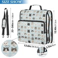 thumbnail image 2 of FORMRS Zipper Binder with Shoulder Strap 2-inch Ring 500 Sheet Capacity File Bag, Cute Cat Faces, 2 of 5