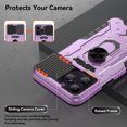 thumbnail image 6 of Elegant Choise for iPhone 14 Pro Case Built-in Tempered Glass Screen Protector Slide Camera Lens Phone Cover, Purple, 6 of 14