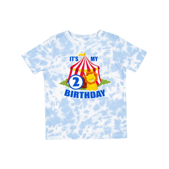 Inktastic Its My Birthday Circus Tent with Lion 2 Years Old Boys or Girls Toddler T-Shirt