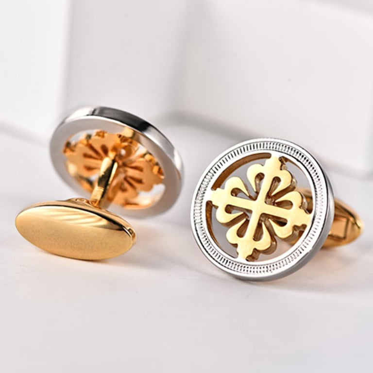 slim fit dress slacks Graffiato Square Cufflinks & Dress Shirt Studs In Yellow Gold & White –  Tateossian main image 0