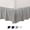 Gray, variant on Martex Twin Bed Skirt | Ruffled 100% Microfiber Dust Ruffle | 16" Drop | Black