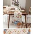 thumbnail image 3 of Thanksgiving Fall Table Runner 36 Inches Long, Cotton Linen Kitchen Dinner Table Runners Decorations, Burlap Tablerunner for Dresser/Dining/Party/Wedding, Vintage Autumn Pumpkin Maple Leaves 13"x36", 3 of 6