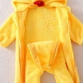 thumbnail image 6 of CUZIBR Halloween Boy Girl Fuzzy Chick Onesie Animal Romper Jumpsuit Hooded Zip Up Long Sleeve Soft Cosplay Party Clothes,Yellow,1-3 Months, 6 of 8