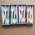 thumbnail image 4 of Firefly Hope 24Pcs Disposable Birch Wood Cutlery Set with Box, Biodegradable Utensils for Outdoor Picnics, Camping & Party Supplies, C, 4 of 4
