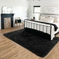 thumbnail image 2 of Dwelke Ultra Fluffy Rug Indoor Plush Soft Carpet for Living Room Anti-Skid Durable Area Rug 8x10ft Black, 2 of 5
