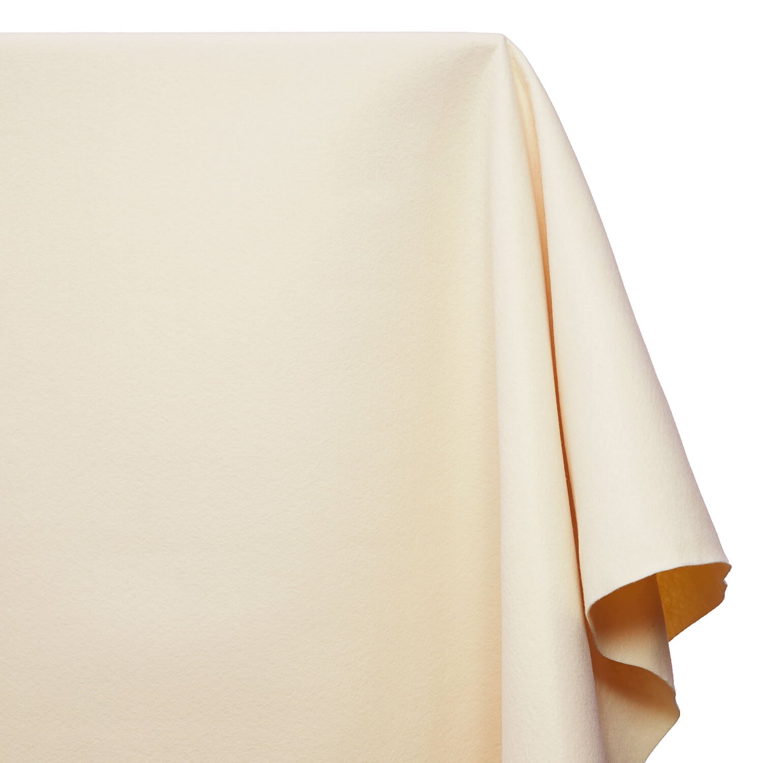 Felt Fabric 74 Inch Wide Polyester Craft Fabric By The Yard 300 GSM - For Sewing Apparel, Accessories, Décor, & More - Beige (5 Yards)