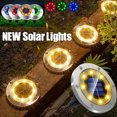 thumbnail image 3 of In-ground Landscape Lighting, Bright Solar Outdoor, Easy Installation & Upgraded Aluminum Alloy For Solar Ground Lights, Stainless Steel Shell, 8 Led Disk Lights, 8 Pack, 3 of 5