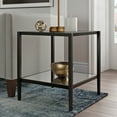 thumbnail image 6 of Evelyn&Zoe Hera 20" Wide Square Side Table with Mirror Shelf, Blackened Bronze, 6 of 8