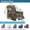 thumbnail image 3 of Psesaysky Camo Hunting Leaves Universal Fit Stretch Recliner Covers Hunting Decor 4-Pcs Stay in Place Elastic Edges with Side Storage Pocket Machine Washable Sofa Protector, 3 of 7