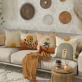 thumbnail image 2 of Terracotta Bohemian Pillow Covers 18x18 Set of 4, Geometric Abstract Decorative Throw Pillows for Couch & Bed, Modern Mid Century Sun Sunset Sunrise Theme Indoor & Outdoor Decor, 2 of 6