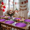 thumbnail image 5 of Modern Purple Round 15 Inch Placemats Set of 6, Abstract Diamond Luxury Gradient HeatResistant Non Slip Place Mats for Dining Table, Wipeable Braided Kitchen Table Mats for Housewarming, 5 of 9
