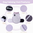 thumbnail image 3 of Amztom Dog Anxiety Vest, Skin-Friendly Thunder Jacket for Dog Anxiety Relief, Comfort Calming Shirt for Fireworks, Vet Visits & Separation, Purple, XL, 3 of 9