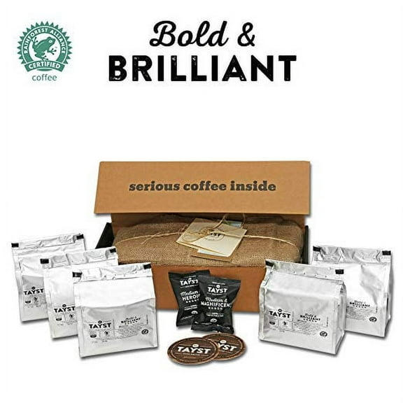 Tayst Rainforest Alliance Bold and Brilliant, Dark Roast Keurig Coffee Pods, 50 Ct