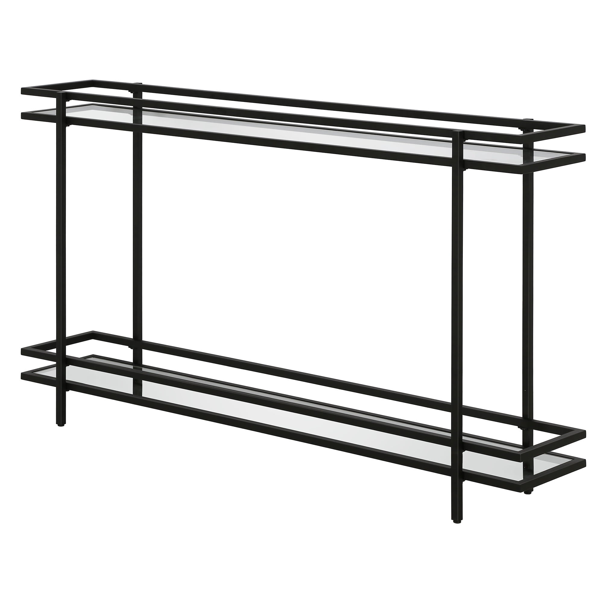 Evelyn&Zoe Robillard 52" Wide Rectangular Console Table, Blackened Bronze