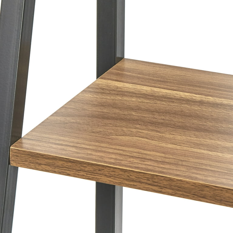 Free Shipping! TMS Denton 5-Tier Ladder Bookshelf, Walnut/Black