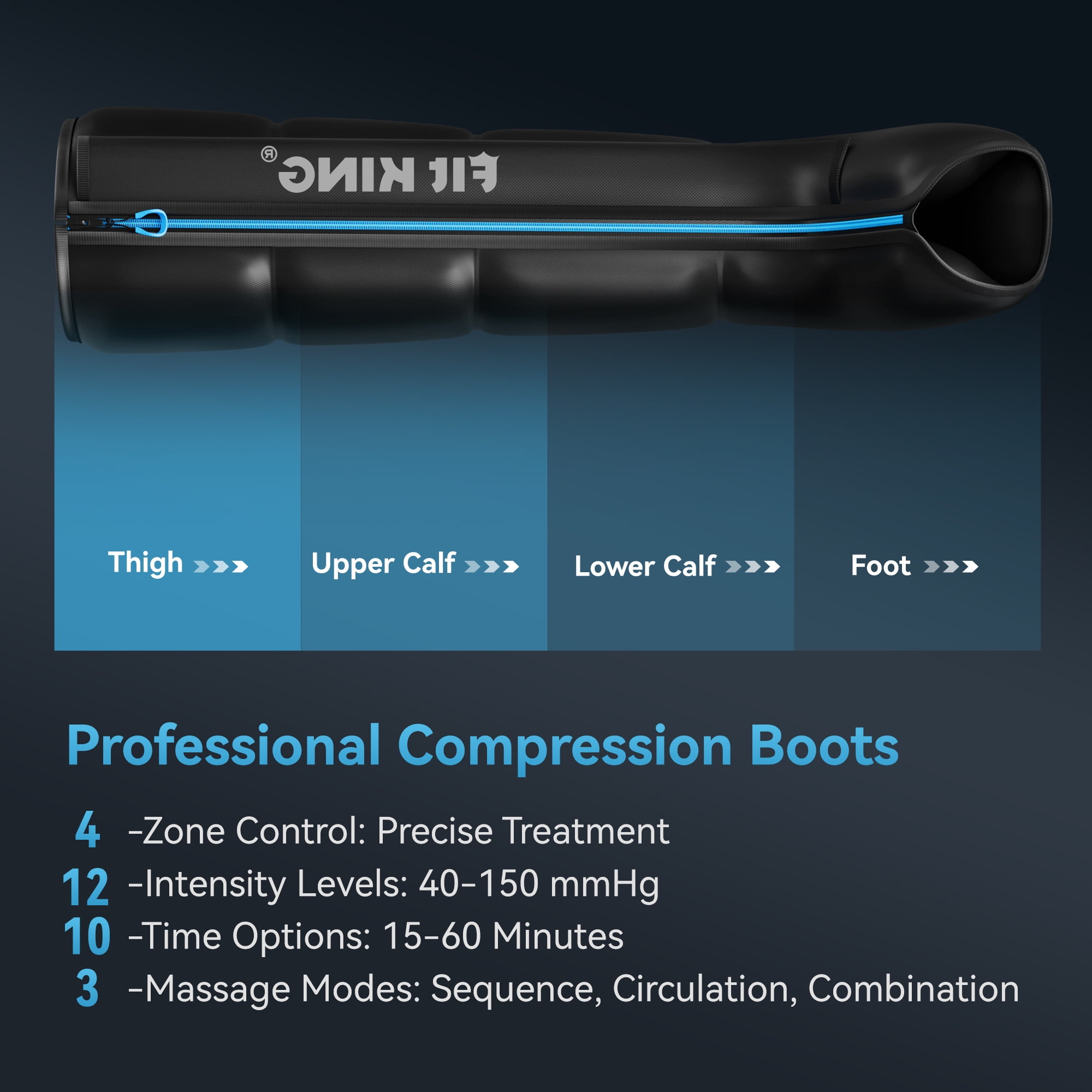 FIT KING Professional Air Compression Leg Recovery System