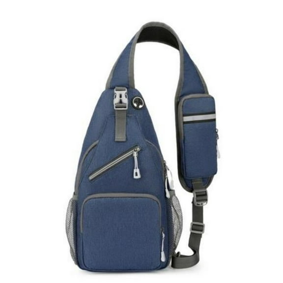 InsCrazy Sling Bag for Men, Chest Bag Outdoor Sports Crossbody Bag Large Capacity Nylon Leisure Shoulder Bag