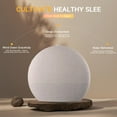 thumbnail image 6 of Wood Grain Sunrise Alarm Clock - White Noise Machine with 25 Soothing Sounds, 17 Dimmable Night Lights & Bluetooth Speaker, 6 of 8