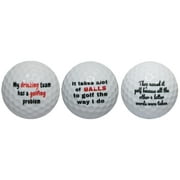 GBM Golf Golf Humor Golf Balls, 12 Pack, Solid Core, 352 Dimple Pattern, Made in USA