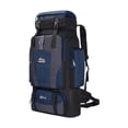 thumbnail image 3 of Mochila de senderismo multifuncional de gran capacidad con correa ajustable Azul oscuro, 3 of 9