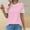 Pink, variant on T-Shirts For Women Sevevn Women's Round Neck Fashionable Casual Short Sleeved Spring/Summer Top