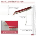 thumbnail image 6 of GVN Patio Awning, Outdoor Sun Shade Shelter Cover Awnings,12' x 10' Manual Retractable Awning Outdoor Sunshade Shelter with Adjustable & Versatile Design, Wine Red, 6 of 10