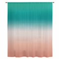 thumbnail image 2 of Teal Pink Ombre Sheer Curtains 72 Inches Long, Modern Gradient Abstract Art Light Filering Curtains, Breathable Simi Curtain Privacy Drapes for Living Room Bedroom Lightweight Window Treatment, 2 of 9