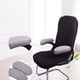 thumbnail image 4 of 1 par de fundas para brazos de silla con esponja, suave, transpirable, seguro, juego de fundas para reposabrazos de silla de oficina para trabajar en casa, tipo esponja gris, 35x9cm/13,8x3,5, 4 of 5