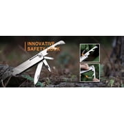 Roxon Spring Assisted Mini Multitool - 13-in-1 Folding Scissors with 9pc Bits Set - Pocket Tool