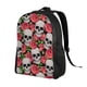 thumbnail image 2 of Fotbe Skull and Roses Mochila de Viaje para Laptop, Mochila Ejecutiva Delgada y Resistente 15.6", 2 of 8