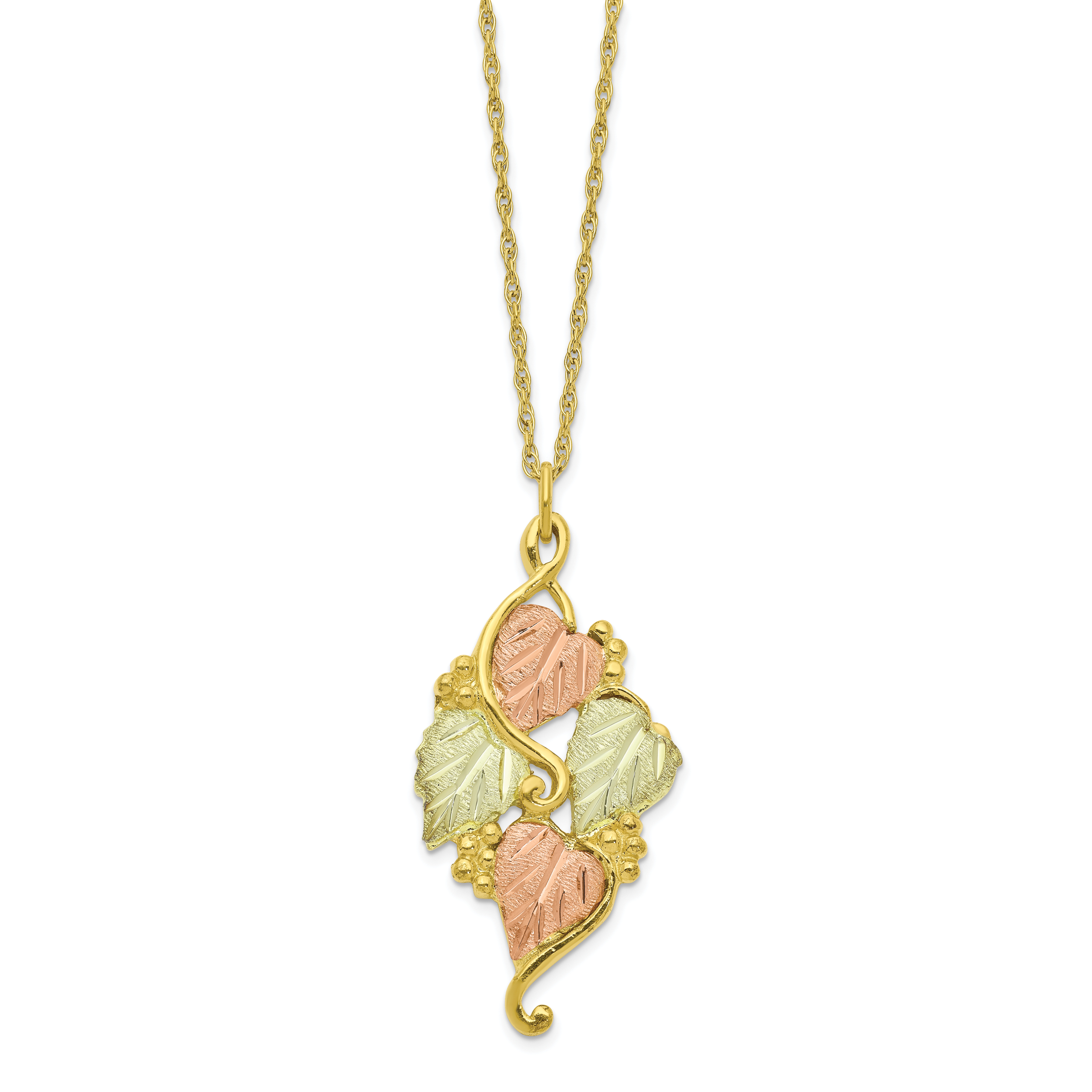 10k Tri Color Black Hills Gold Chain 