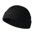 thumbnail image 1 of Gorro de punto con puño de color, gorro de punto cálido unisex, gorro de punto informal de moda de invierno, 1 of 5