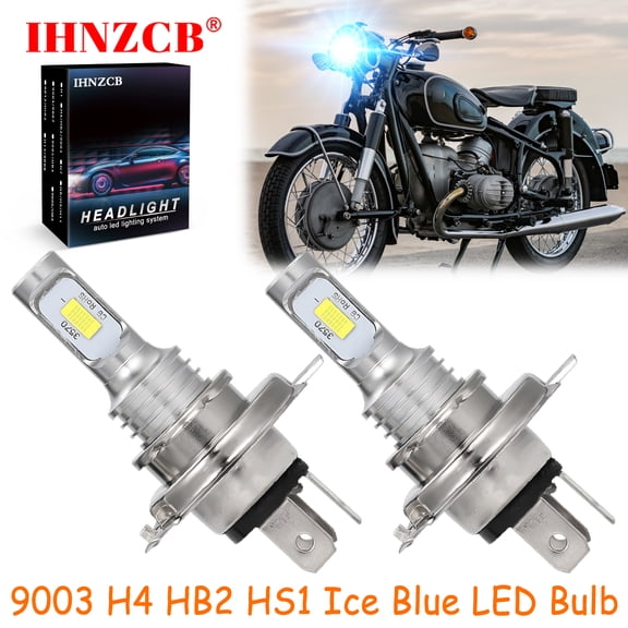 IHNZCB For BMW R60/6/7 R75/6/7 R90/6 - 2X HS1 9003 H4 HB2 LED Headlights Bulb 55W Ice Blue YTL,Motorcycle Light,Y12