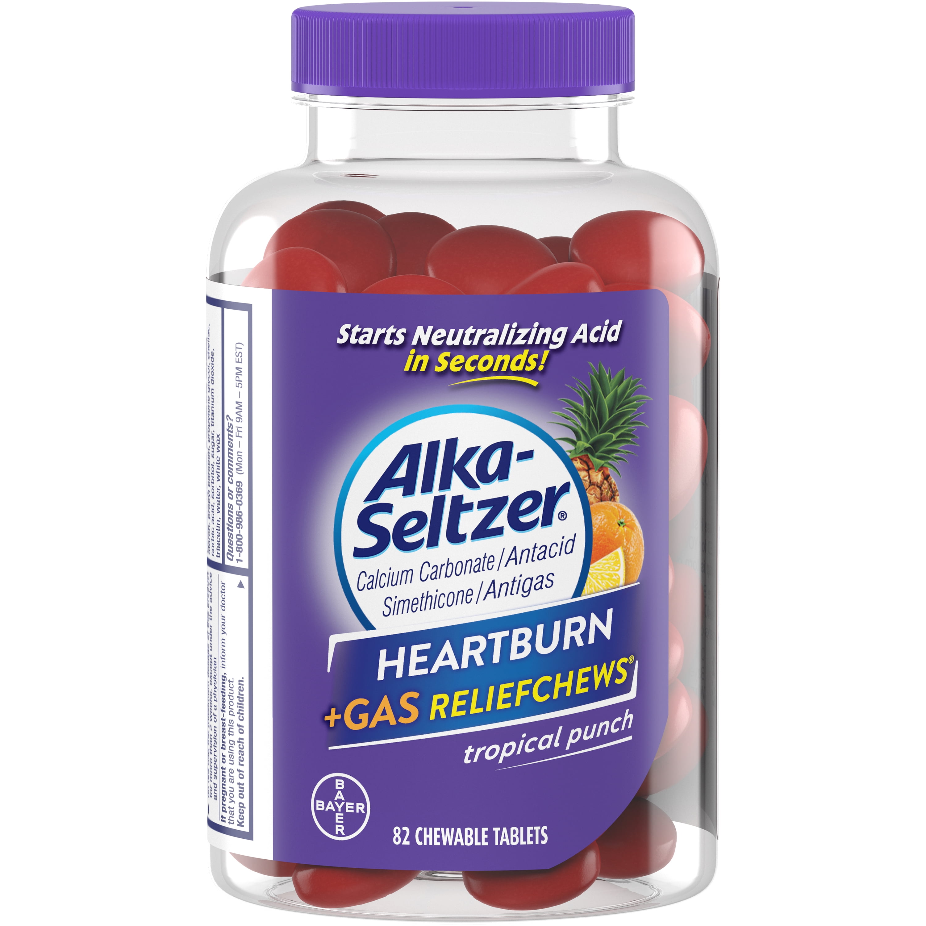Alka Seltzer Heartburn Relief Gas Relief Chews Antacid Tablets 82 Ct Walmart Com Walmart Com