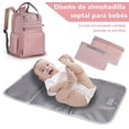 thumbnail image 3 of Pañalera Mochila Para Bebe Mama Moderna Impermeable De Viaje Modelo Rosa, 3 of 4