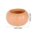 thumbnail image 2 of Mskk 7.1" Vintage Pumpkin Shape Planter Pot, Terracotta & Off White Flower Vase, Fall Halloween Decorative Container for Succulents Porch Table Decor, 2 of 5