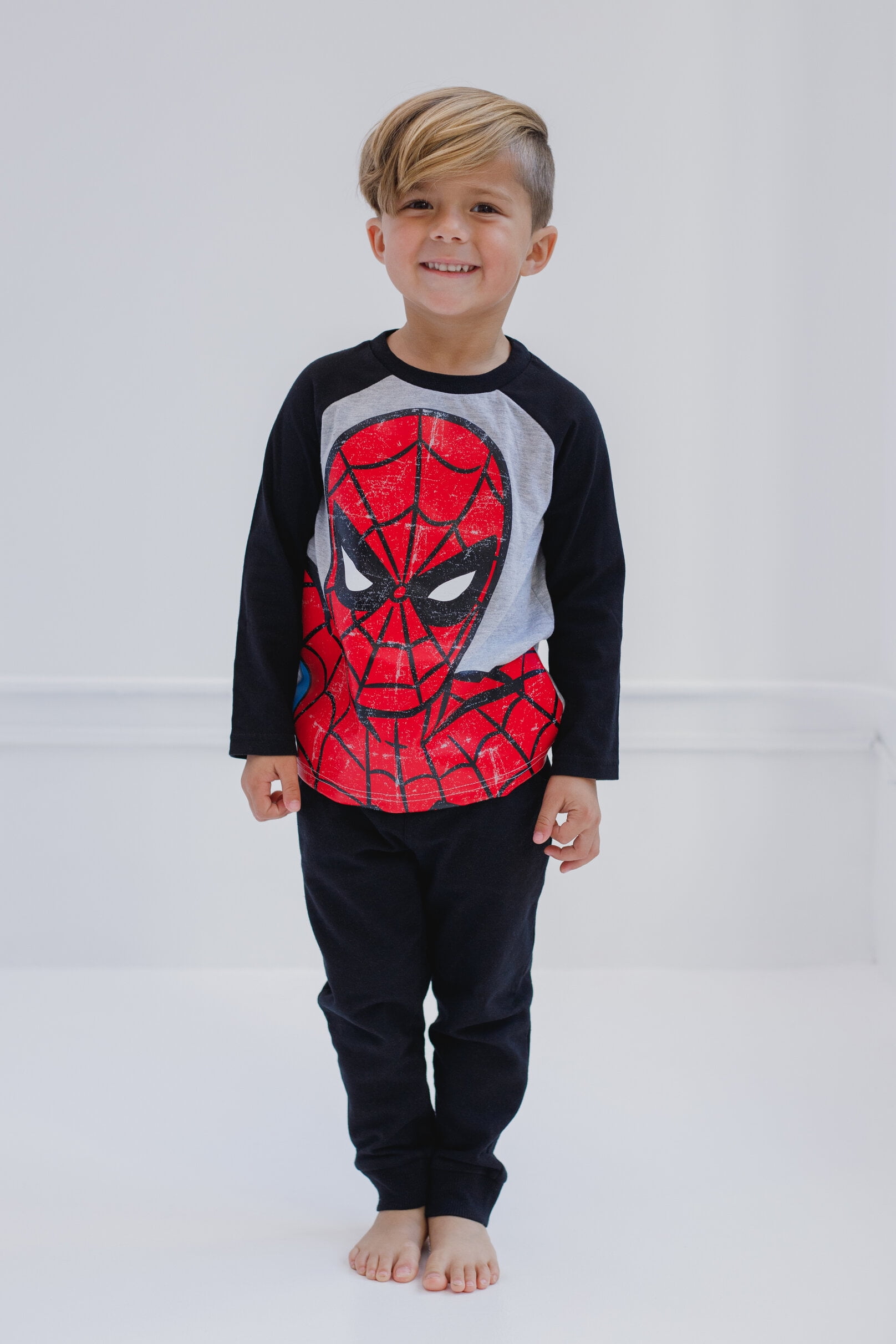 Marvel Avengers Spider-Man Toddler Boys T-Shirt and French Terry Pants Toddler to Big Kid
