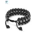 thumbnail image 4 of Deago 3 Pack Tiger Eye Stone Chakra Bracelet for Men Women - Natural Energy Gemstone Essential Oil Lava Rock Black Onyx Tiger Eye Beads Bracelet Adjustable, 4 of 8