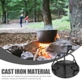 thumbnail image 4 of Vintage Cauldron Pot Metal Cooking Stand Desktop Pot Holder Cast Iron Crafts Ornament, 4 of 8